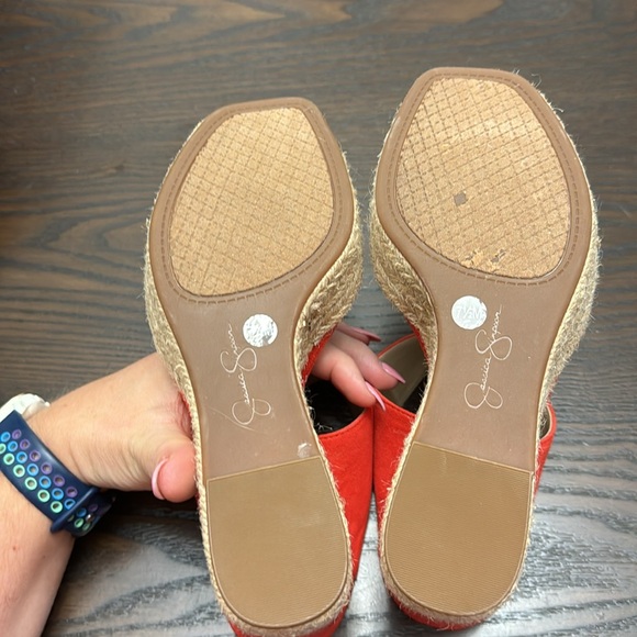 Jessica Simpson Saphita Oxy Fire Espadrille Wedge Heel Sandals Size 7.5M - Picture 5 of 6